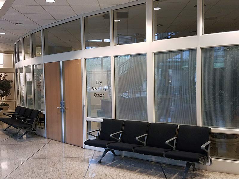 Jury Assembly Center Entrance in Court Lobby