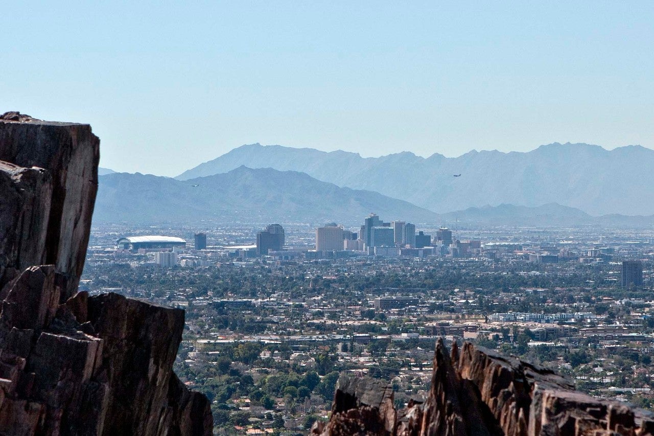 City of Phoenix skyline from the top of Piestewa Peak