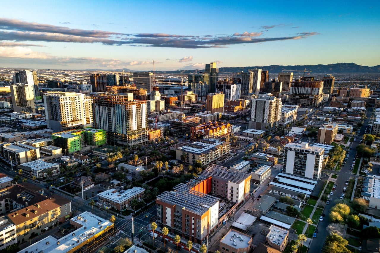 Skyline view of downtown Phoenix