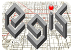 EGIS block letters hovering over a city of Phoenix map