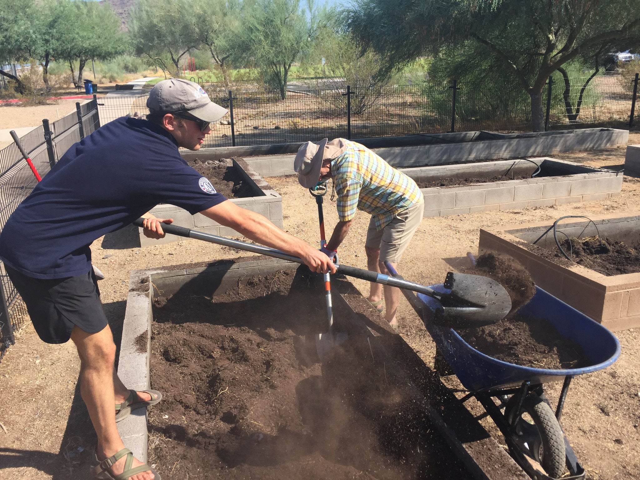 Volunteers at work