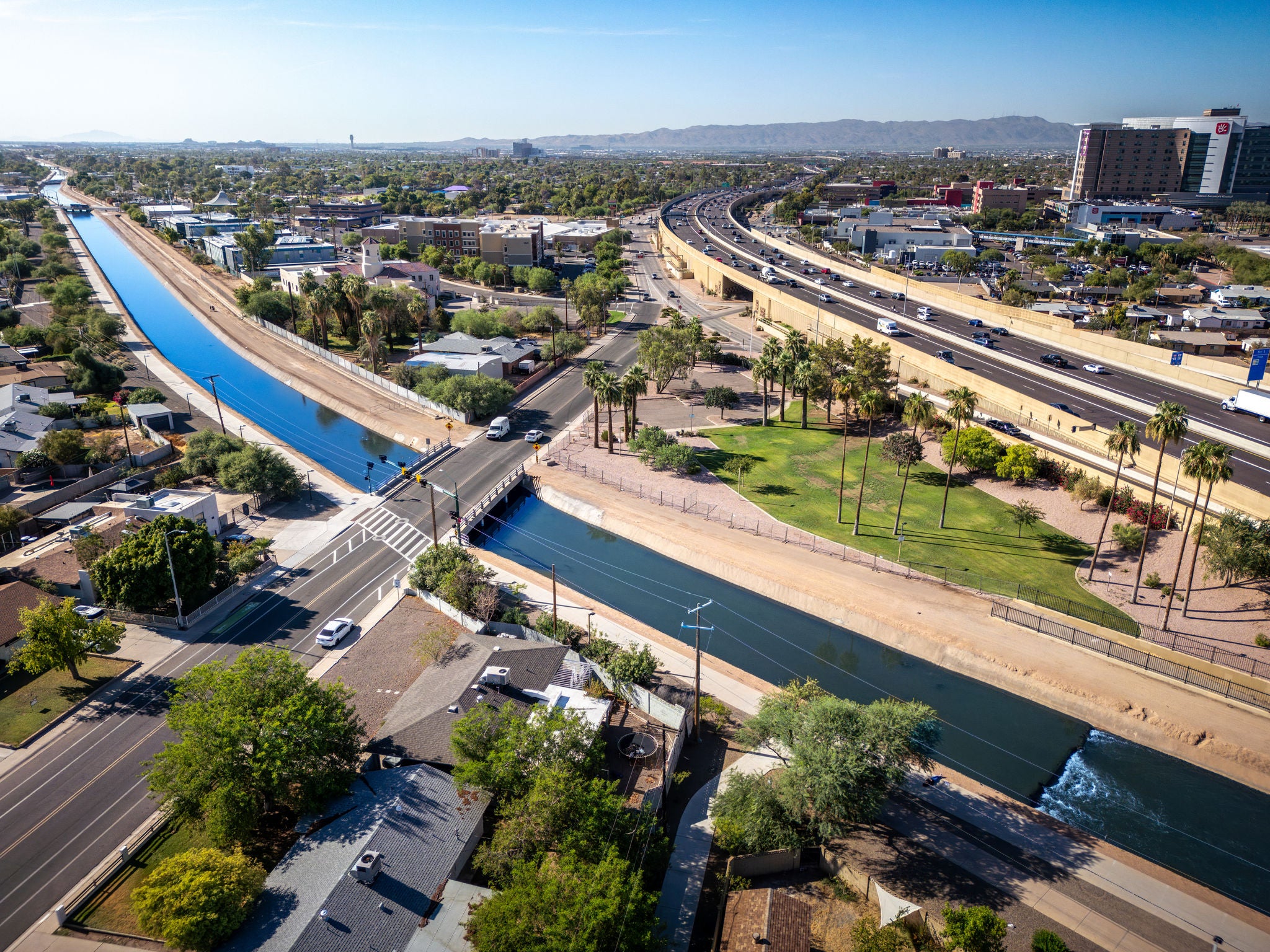 Aerial view of Grand Canal