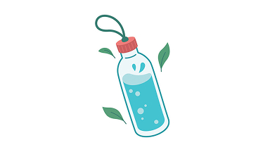 Illustration of a water bottle.
