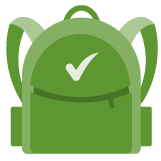 A green backpack with side pockets to serve as an example of what can be used to pack emergency items.