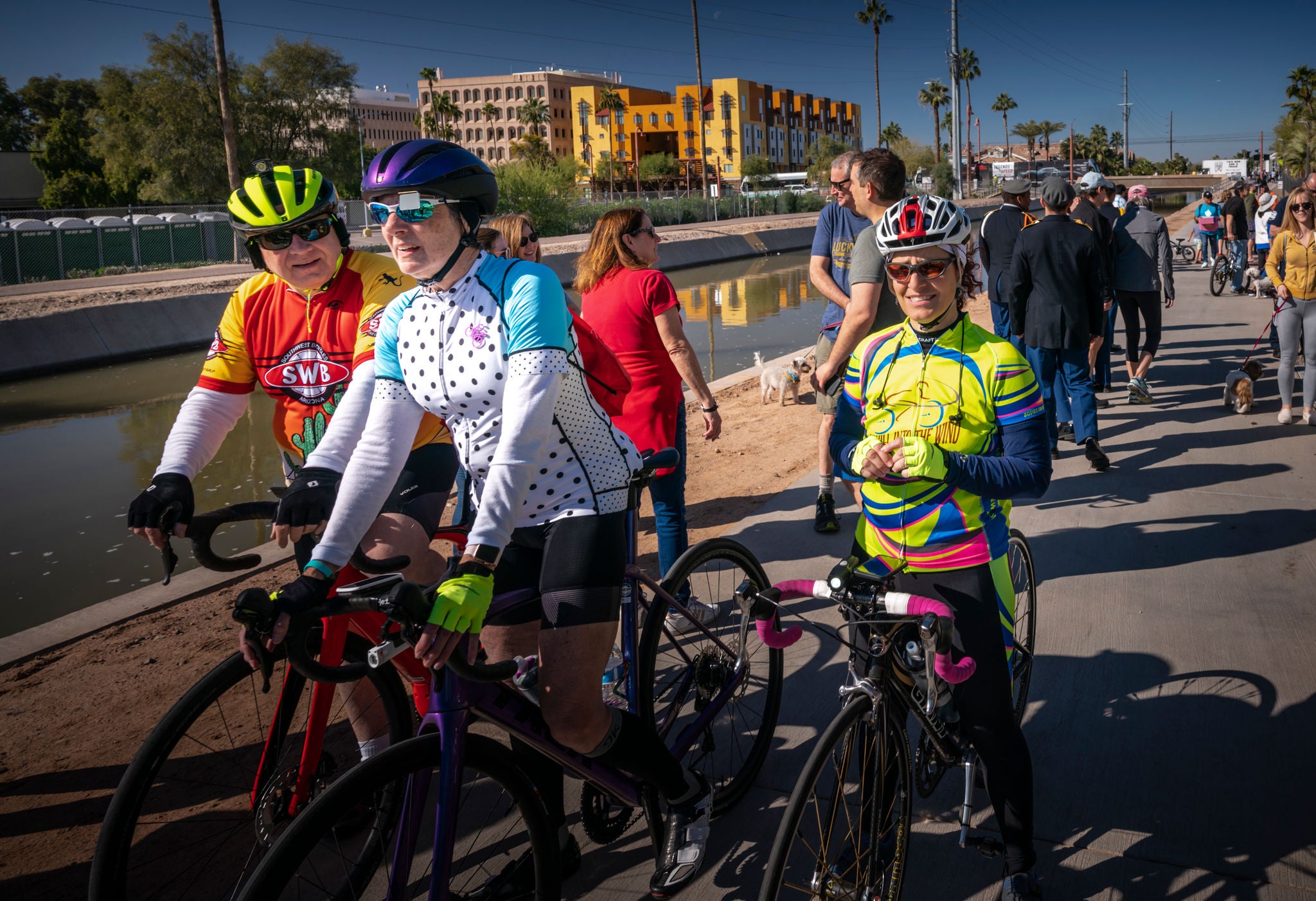 Bicyclists on Grand Canalscape