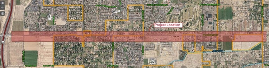 Project Area Map Dobbins Rd from Loop 202 to 27th Avenue