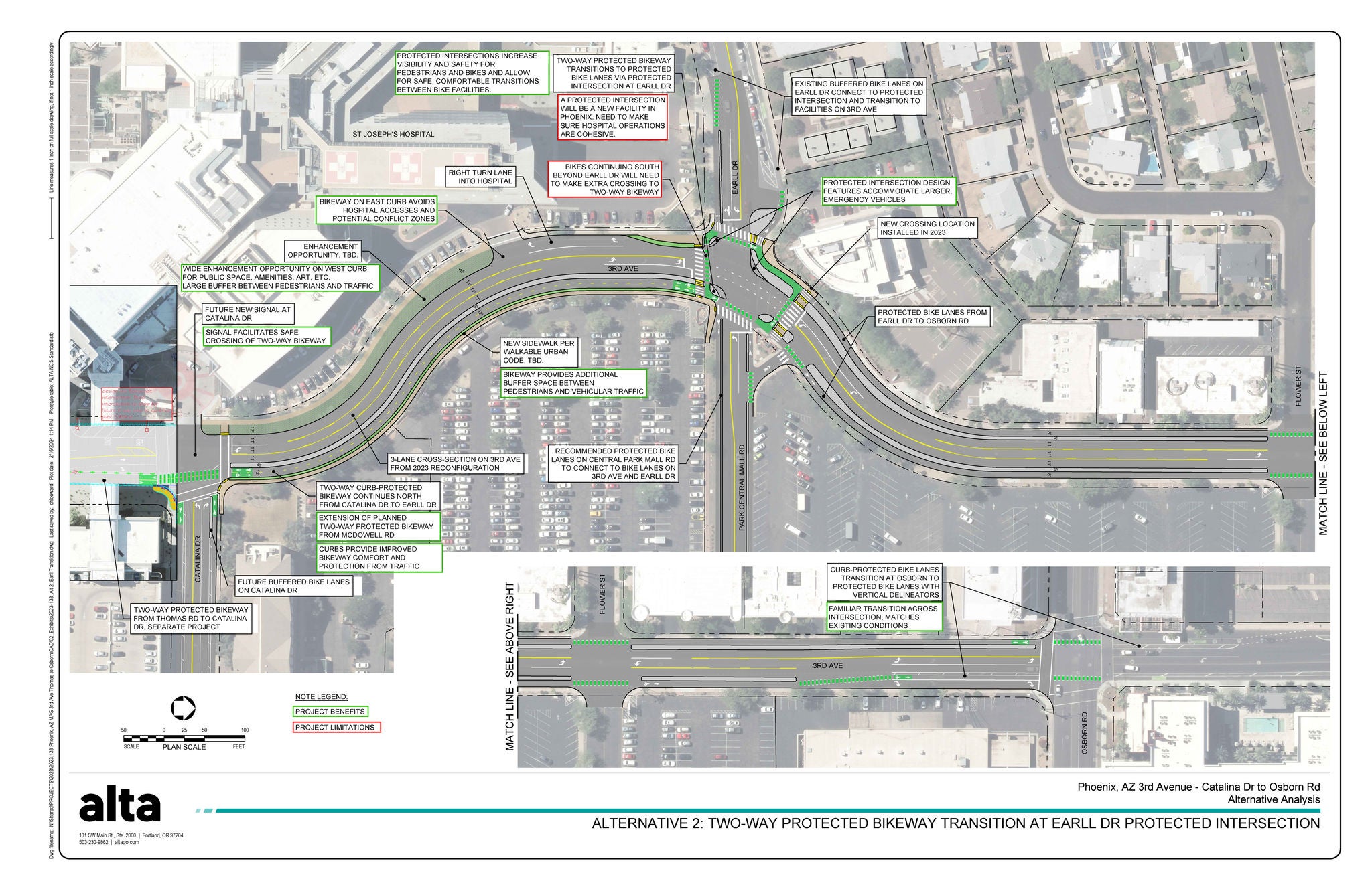 Map of 3rd Ave Cataline and Earll