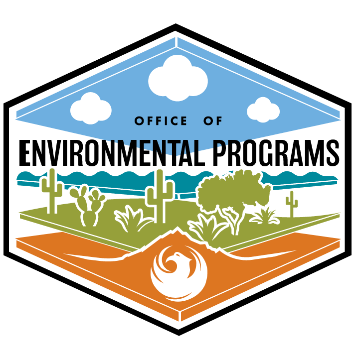 Office of Environmental Programs Logo with a colorful desert landscape line drawing and the text "Office of Environmental Programs"