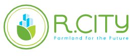 Logo for Recyced City that reads, " R. City Farmland for the Future."