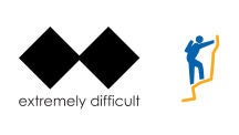 Two black diamonds, representing an extremely difficult trail with potential vertical climbs or scrambles.