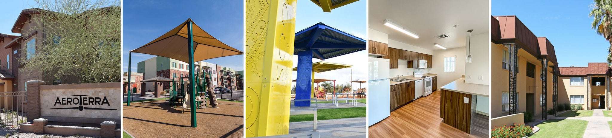 Collage showing various housing communities in Phoenix.