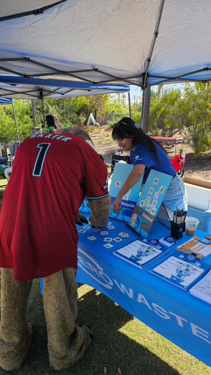 The Zero Waste Team hosting a table at a community event. 