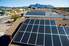 solar panels on top of house