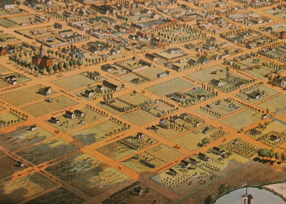 Drawing of plots of land