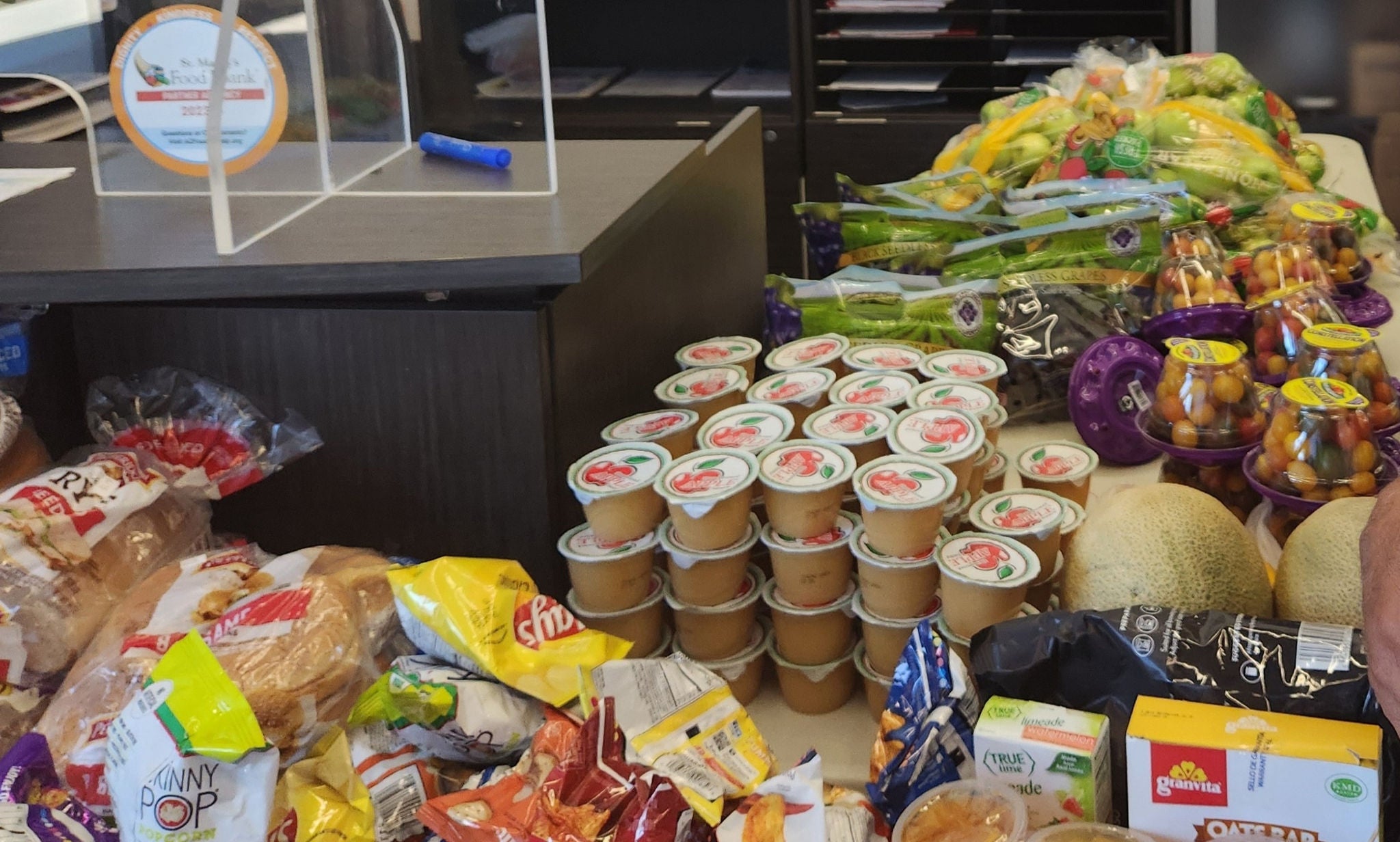 food items at Aeroterra Community Center