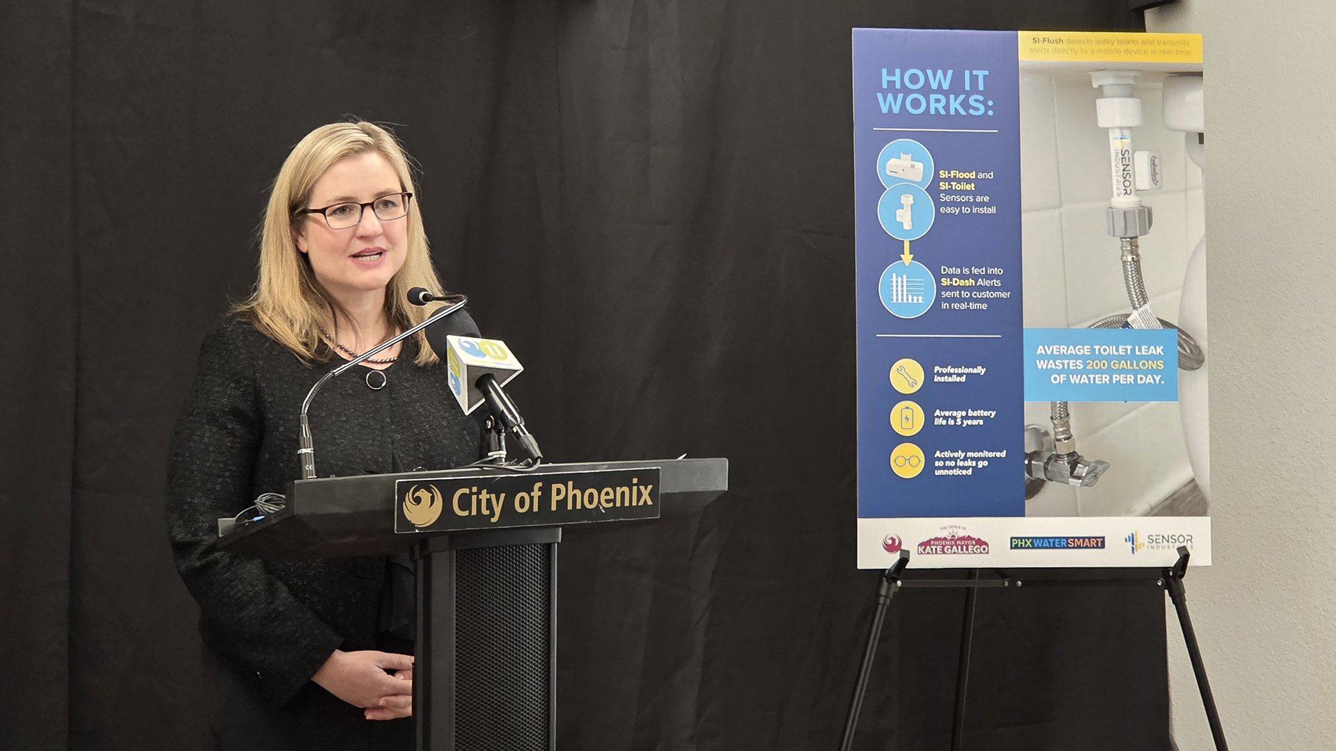 The City of Phoenix joined community, nonprofit, and private-sector partners to launch a new toilet leak detection initiative at Fillmore Gardens, a City.....