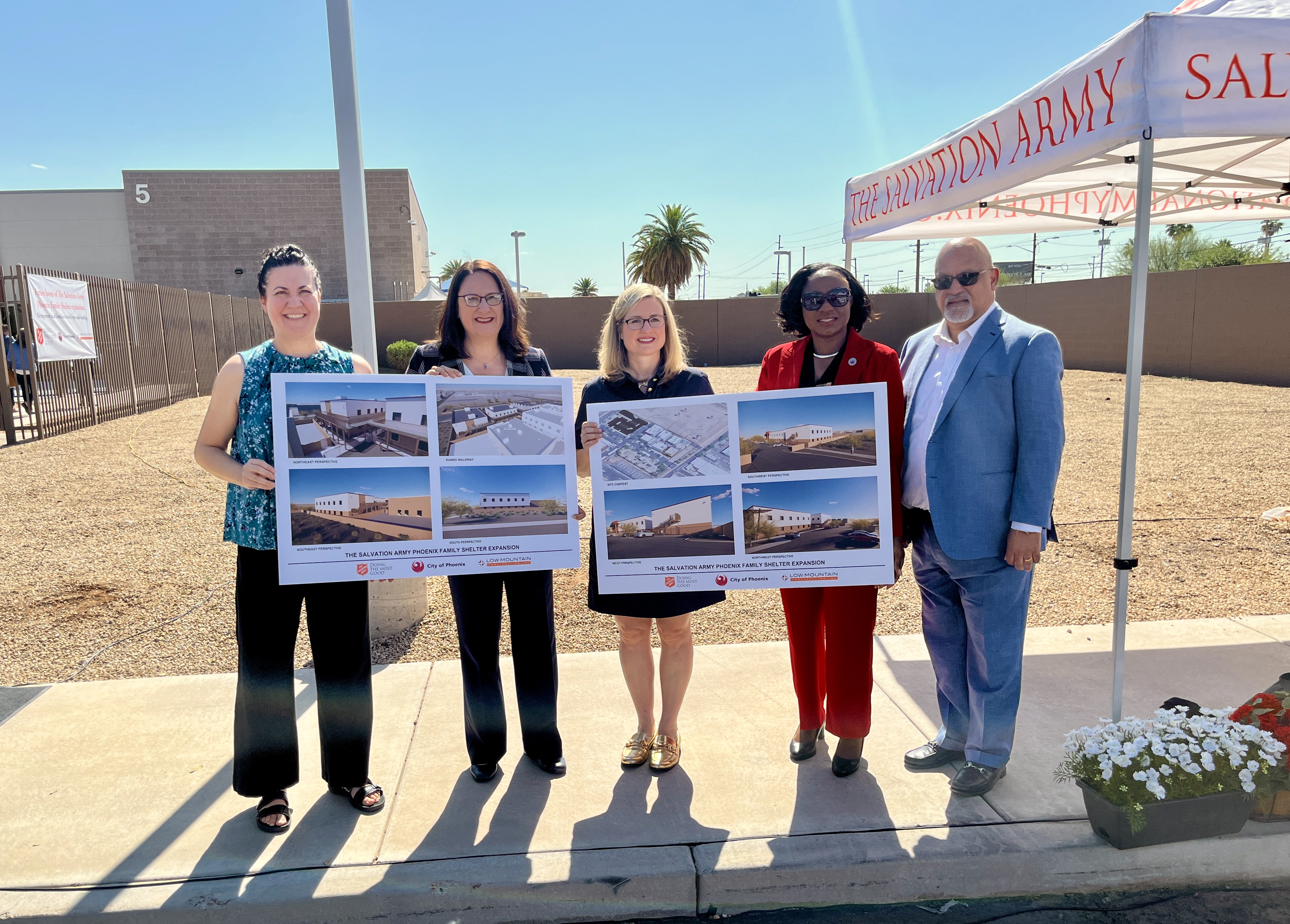 The City of Phoenix and The Salvation Army held a ceremony  to dedicate the site of the future construction of a third wing of its family shelter... 