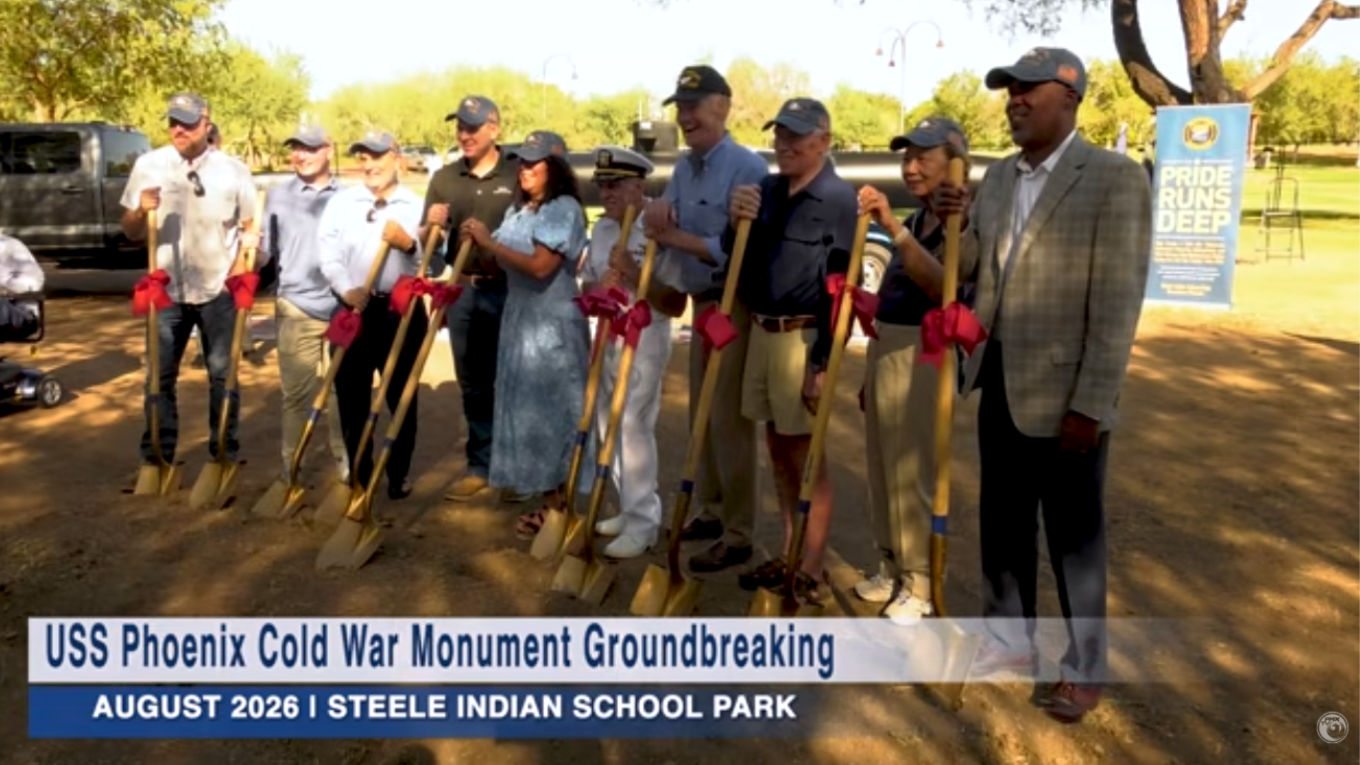 On Saturday, August 1, Councilwoman Laura Pastor and the Parks and Recreation Department celebrated the groundbreaking of the USS Phoenix Cold War Monument.